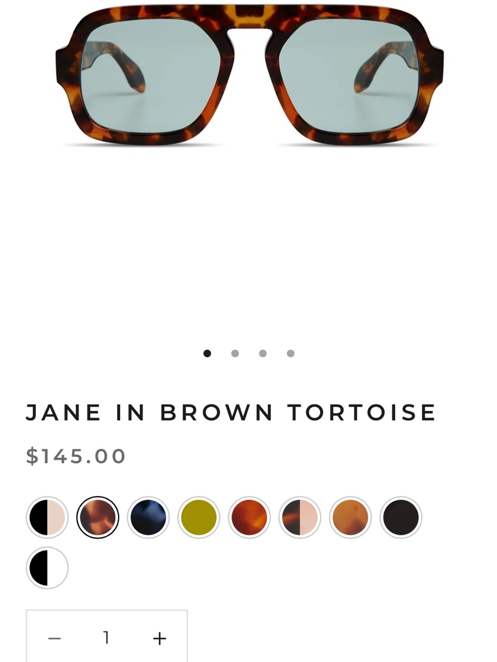 Elisa Johnson Jane sunglasses in Brown Tortoiseshell with Blue Lenses - Picture 8 of 8